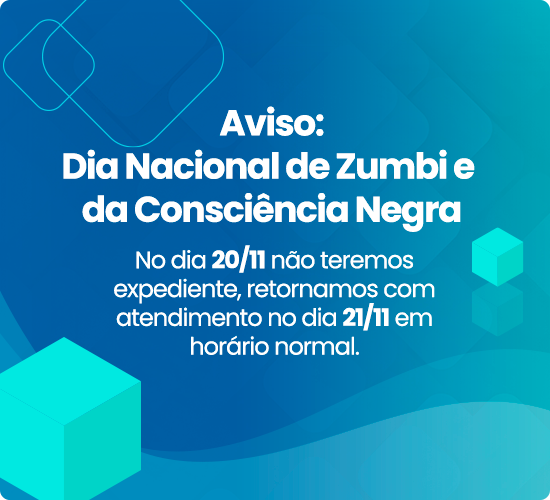 Aviso de feriado de dia da consciência negra e dia de Zumbi